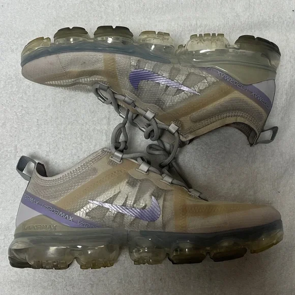 Nike Air Max VaporMax Shoes Sneakers Womens 8 Grey 2019 SE Purple Agate Run Walk - Picture 2 of 5